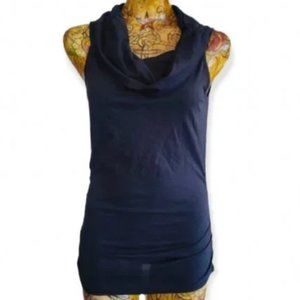 LILLA P top mock turtleneck sleeveless rouging Size S